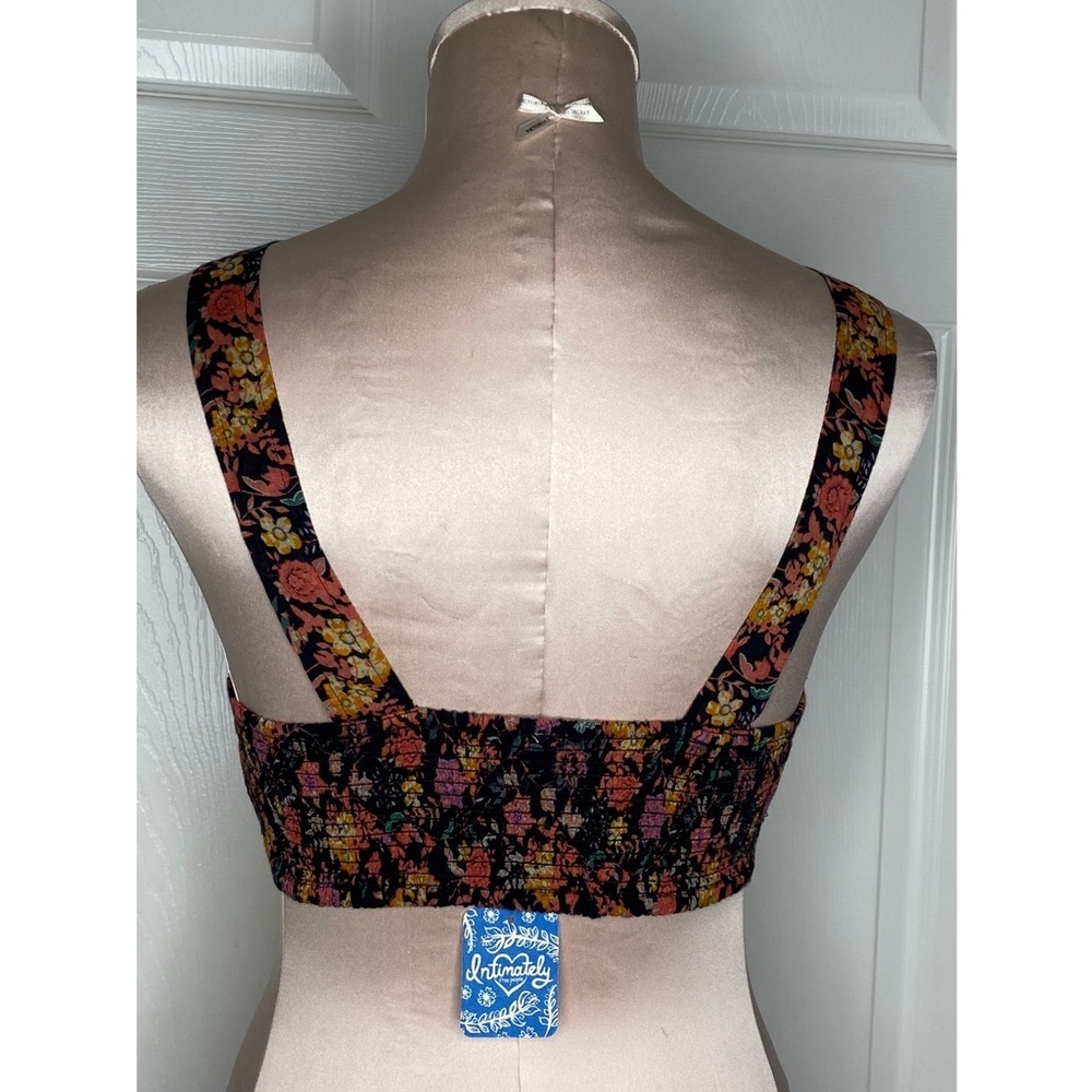 NWT Free People Floral Crop Tie Front Top Sz S - Picture 8 of 12